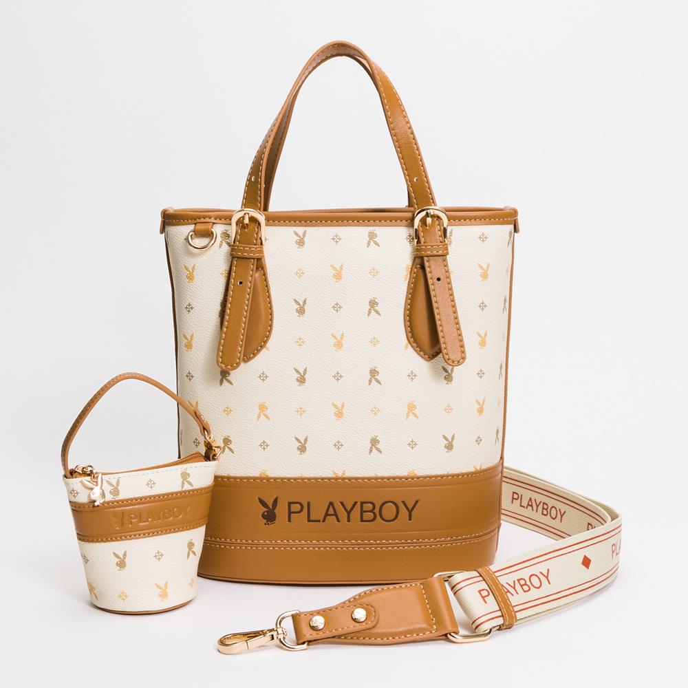 PLAYBOY  水桶包 Dynamic系列 - 米色(532-5206-01-6)