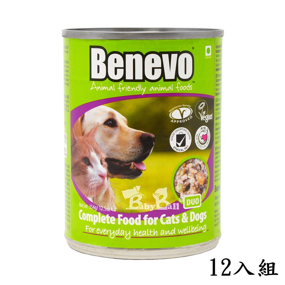 【Benevo倍樂福】素食認證犬貓主食罐頭(354g*12罐)