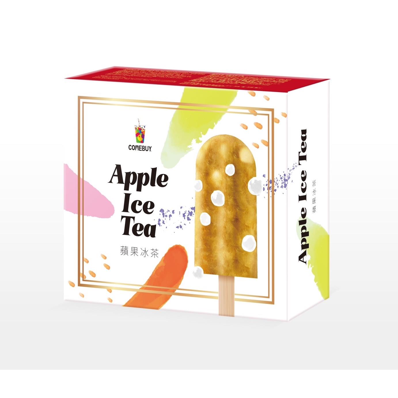 【ＣＯＭＥＢＵＹ】蘋果冰茶冰棒４入／盒(８０ｇ±４．５ｇ／入；４入／盒)