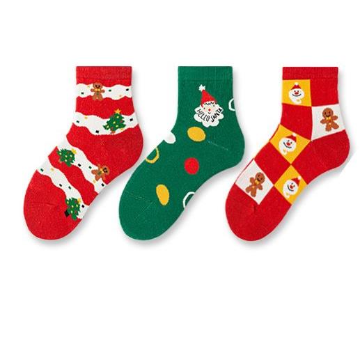 【Nikokids】可愛童襪/聖誕襪子【3入/隨機】【1-3歲】SK65