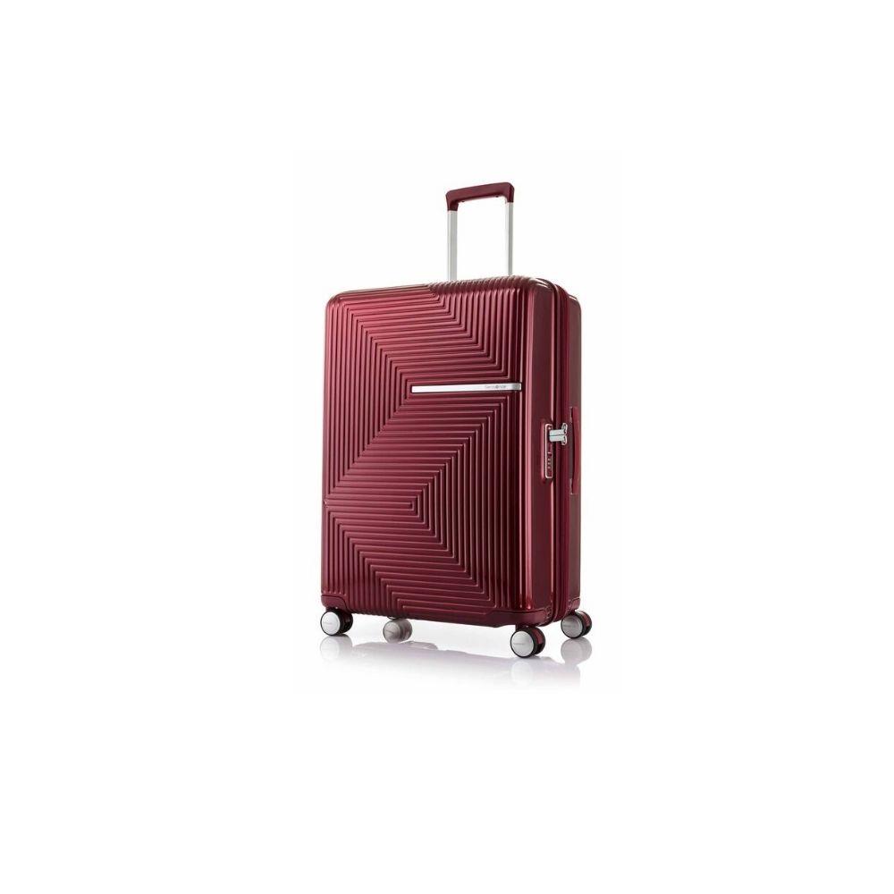 25吋行李箱推薦 出國旅行箱 可擴充 雙層防盜拉鍊 抑菌內裡設計 紅藍兩色-葡萄紅-AZIO-HM1系列-SAMSONITE 新秀麗