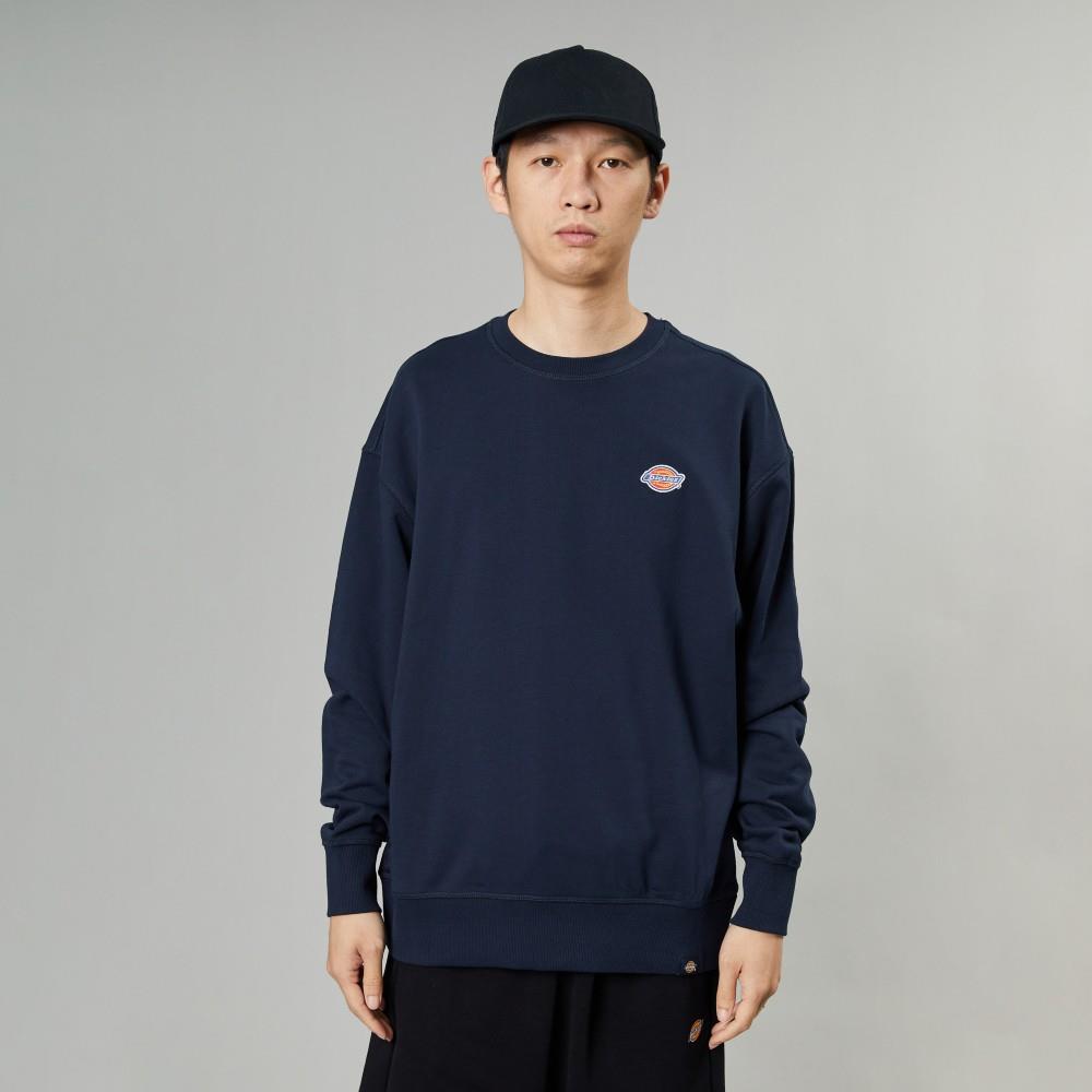 Dickies男款深海軍藍胸前簡約經典三色刺繡Logo休閒大學T|DK013108CG7