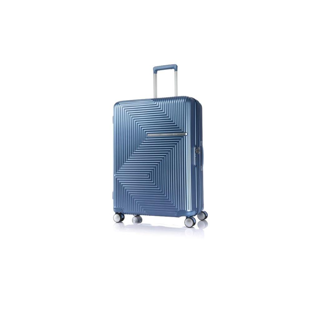 25吋行李箱推薦 出國旅行箱 可擴充 雙層防盜拉鍊 雙拉桿設計 紅藍兩色-啞光霧藍-AZIO-HM1系列-SAMSONITE 新秀麗