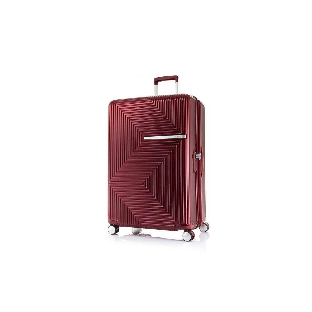 28吋行李箱推薦 出國旅行箱 可擴充 雙層防盜拉鍊 抑菌內裡設計 紅藍兩色-葡萄紅-AZIO-HM1系列-SAMSONITE 新秀麗