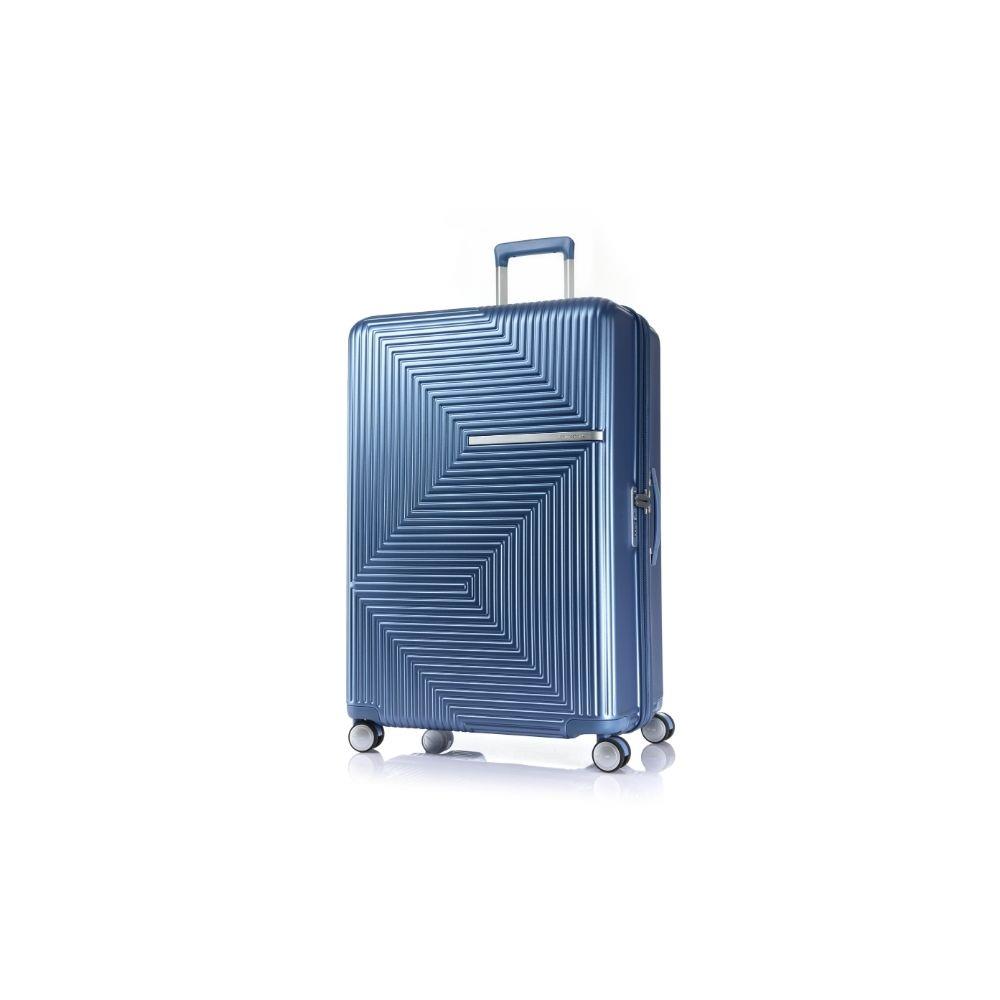 28吋行李箱推薦 出國旅行箱 可擴充 雙層防盜拉鍊 雙拉桿設計 紅藍兩色-啞光霧藍-AZIO-HM1系列-SAMSONITE 新秀麗