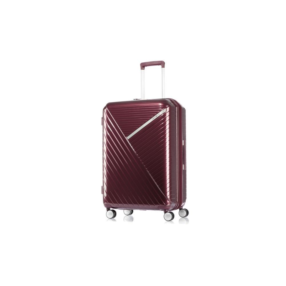 25吋可擴充行李箱 出國旅行箱 防盜拉鍊 3段式拉桿設計 酒紅色-ROBEZ-GV4系列-SAMSONITE 新秀麗