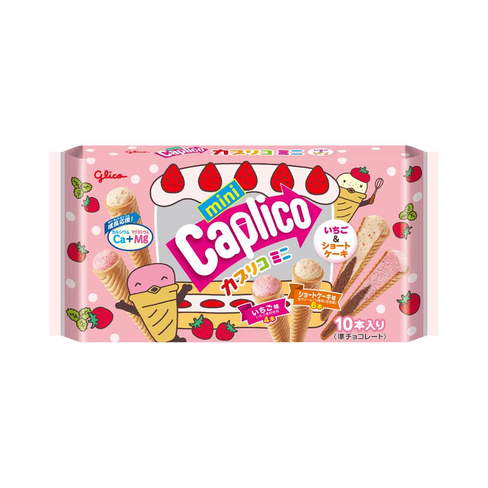 Caplico迷你甜筒餅乾草莓&蛋糕風味84g_限