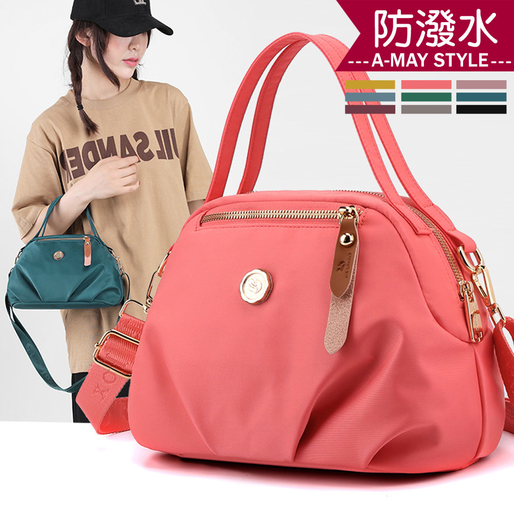 側背包 水餃包 休閒潮流防潑水尼龍斜背小包(6色)【XCF220230】＊艾美時尚(現 預)