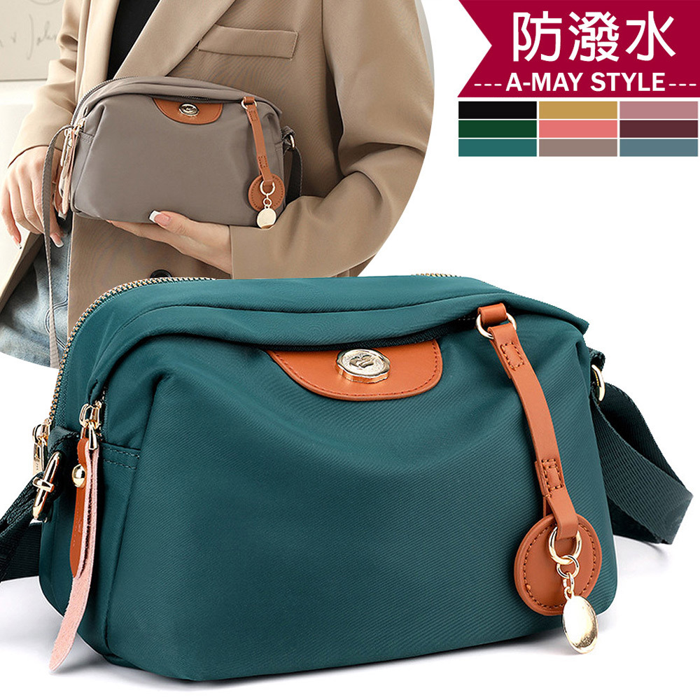 尼龍包 斜背包 防潑水尼龍日系簡約側背小包(9色)【XCF222927】＊艾美時尚(現 預)