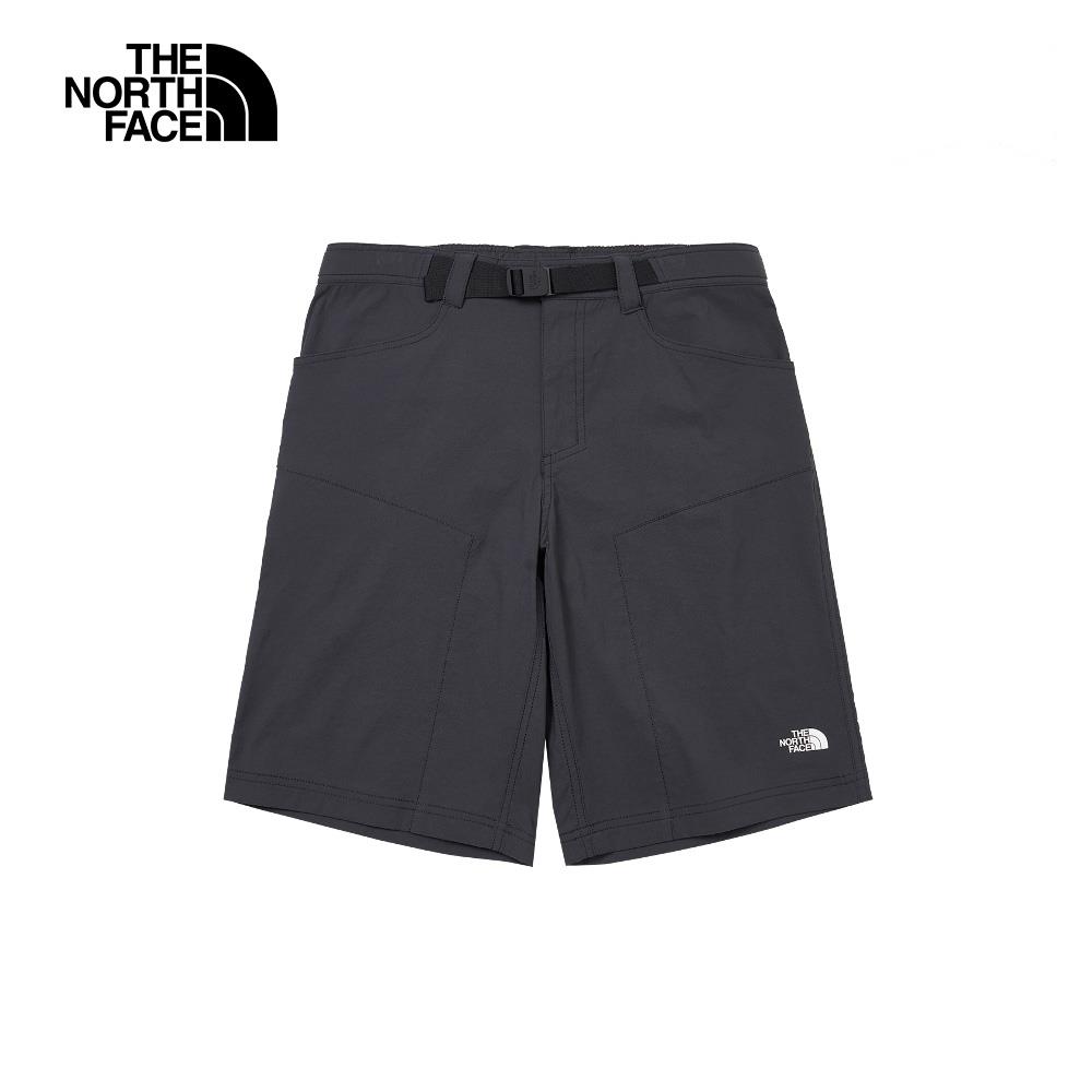 The North Face北面男款深灰色吸濕排汗可調節腰帶舒適休閒短褲｜8AV60C5