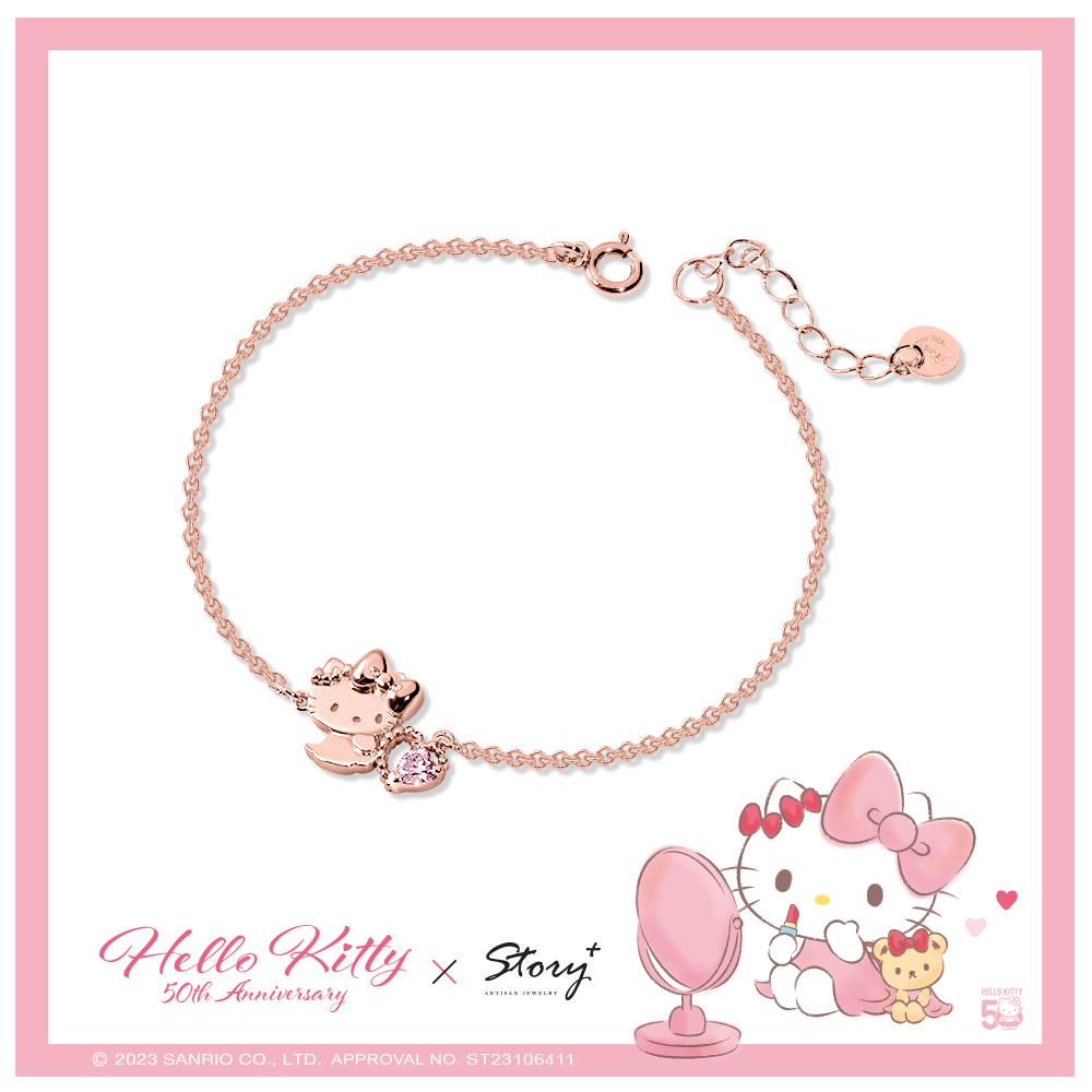 Hello Kitty 50th系列-凱蒂貓Future 晶鑽純銀手鍊