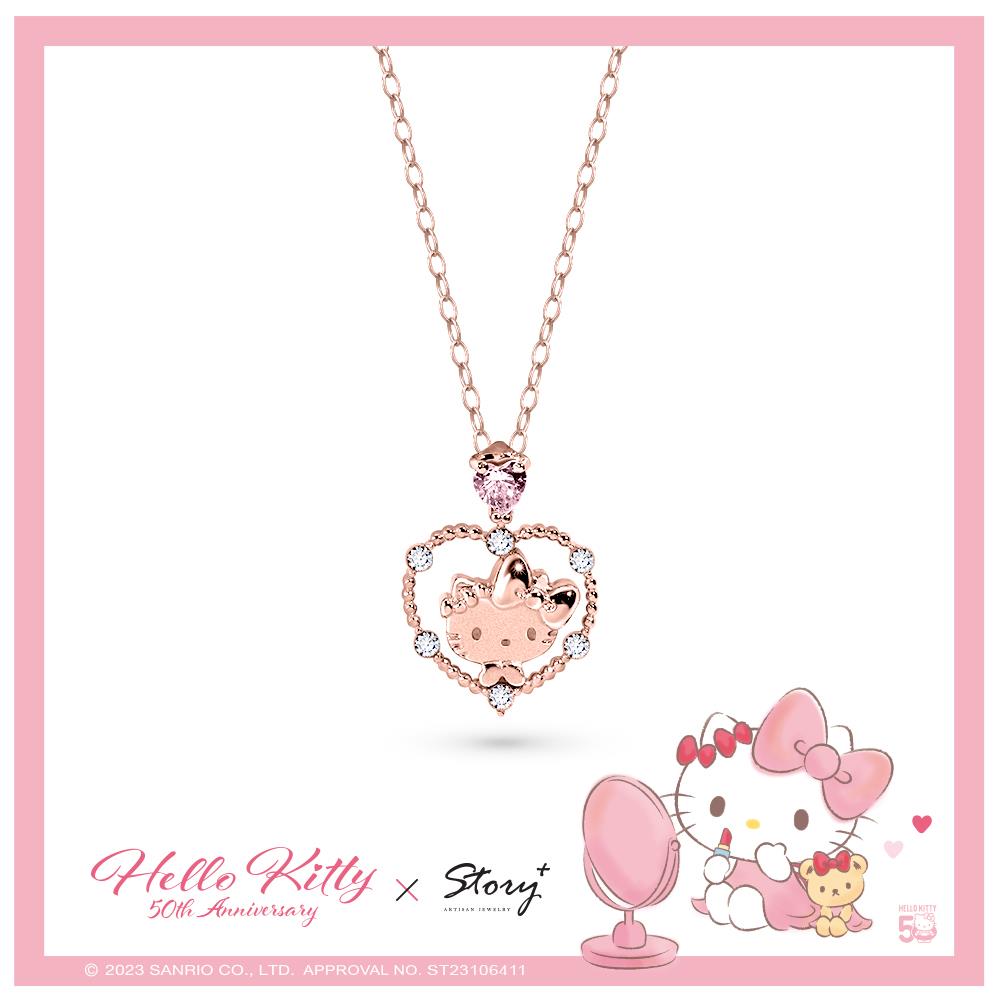 Hello Kitty 50th系列-凱蒂貓Future 晶鑽純銀項鍊