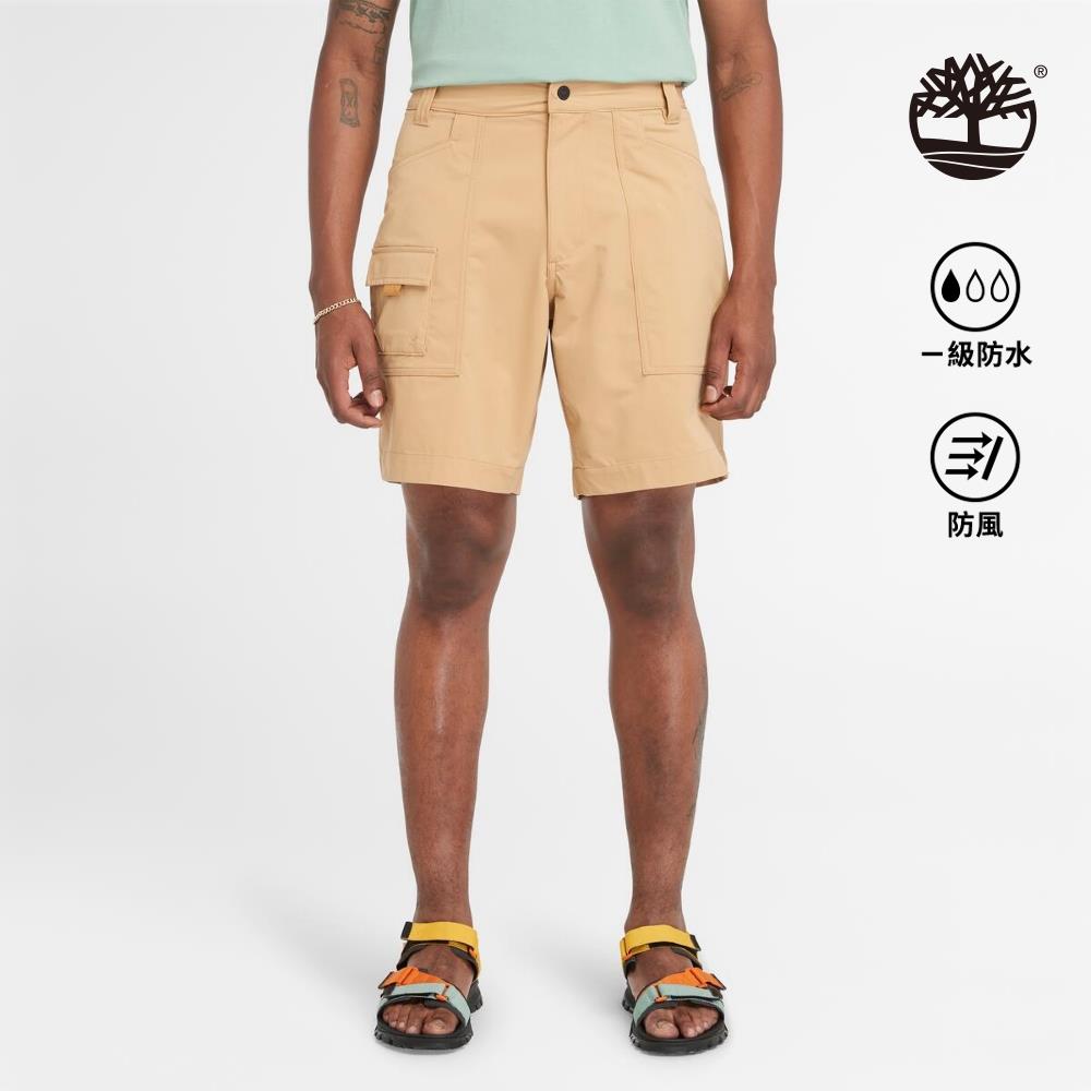 Timberland 男款淺小麥色防潑水寬版短褲|A5SC6EH3