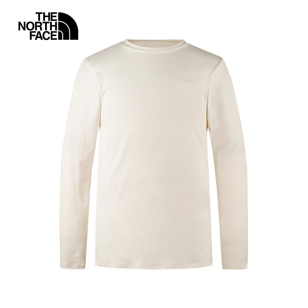 【零碼特降】The North Face北面男款UPF米色吸濕排汗防曬長袖上衣｜83TGQLI