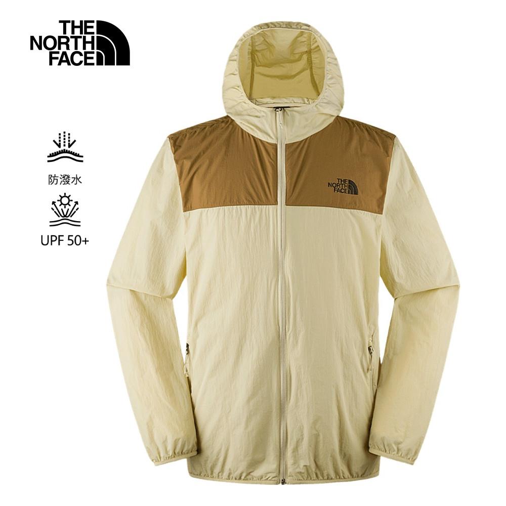 【零碼特降】The North Face北面男款UPF棕色防潑水防曬連帽外套｜8AUS92Q