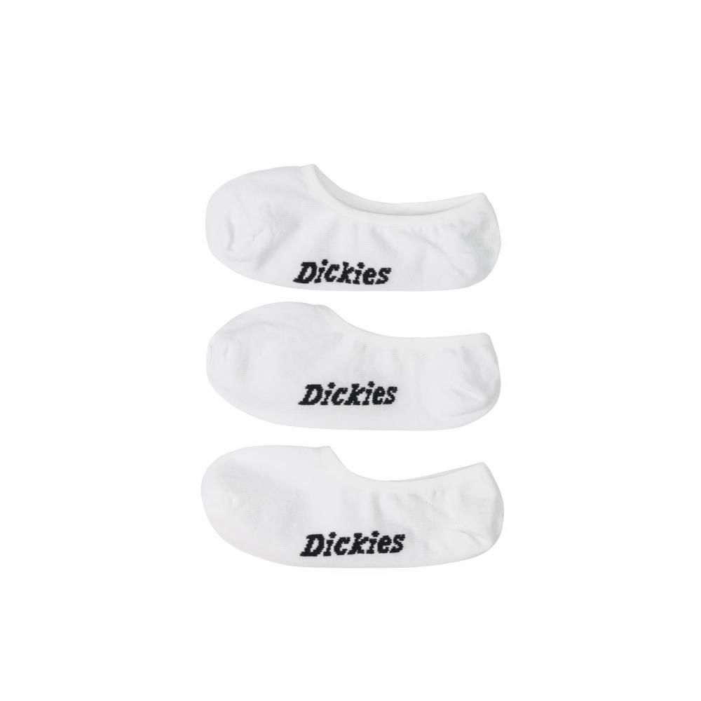 Dickies男女款白色簡約撞色品牌Logo低筒襪(三雙入)|DK013015WHX