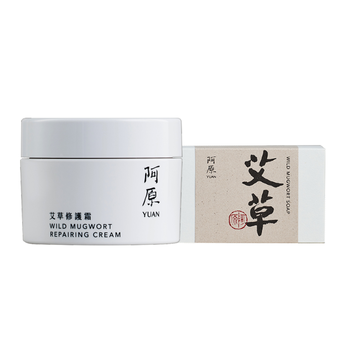 【阿原YUAN】艾草修護霜50g-草本萬用+艾草皂115g-修護淨化