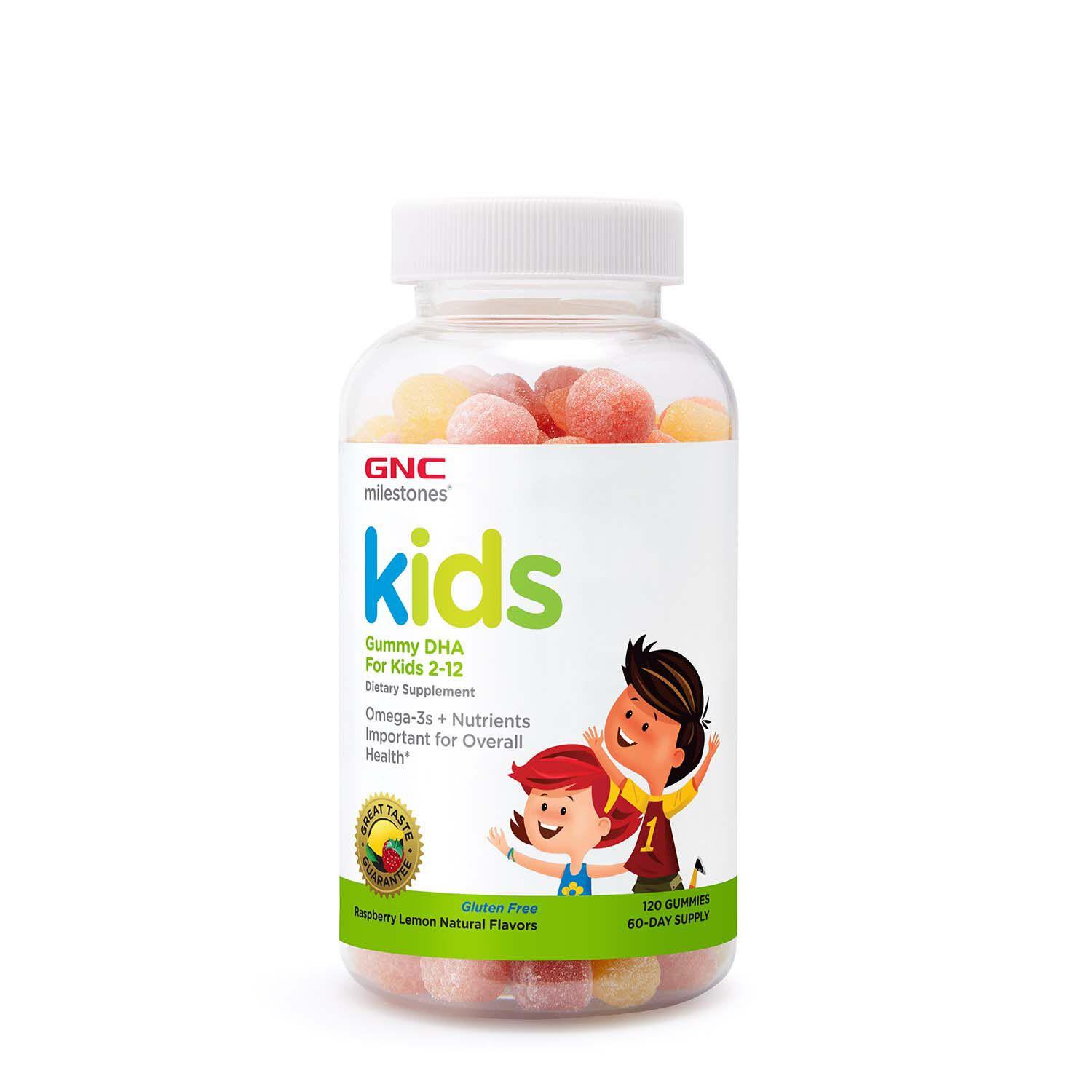 MILESTONES®兒童魚油軟糖 覆盆子檸檬口味 (商品效期 2026/3/1)｜GNC MILESTONES® Kids Gummy DHA - Raspberry Lemon