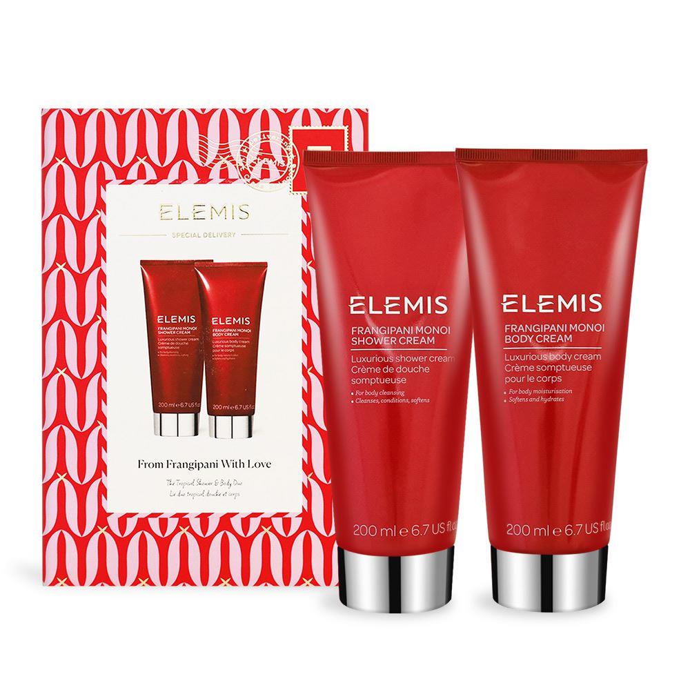 【ELEMIS】雞蛋花身體呵護英倫禮盒([沐浴乳200ml+潤膚乳200ml]-國際航空版)