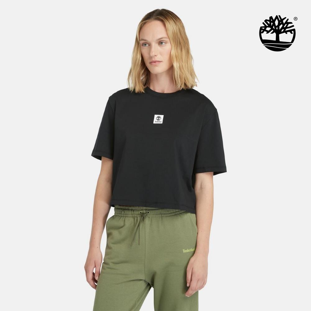 Timberland 女款黑色LOGO短袖T恤|A5RZX001