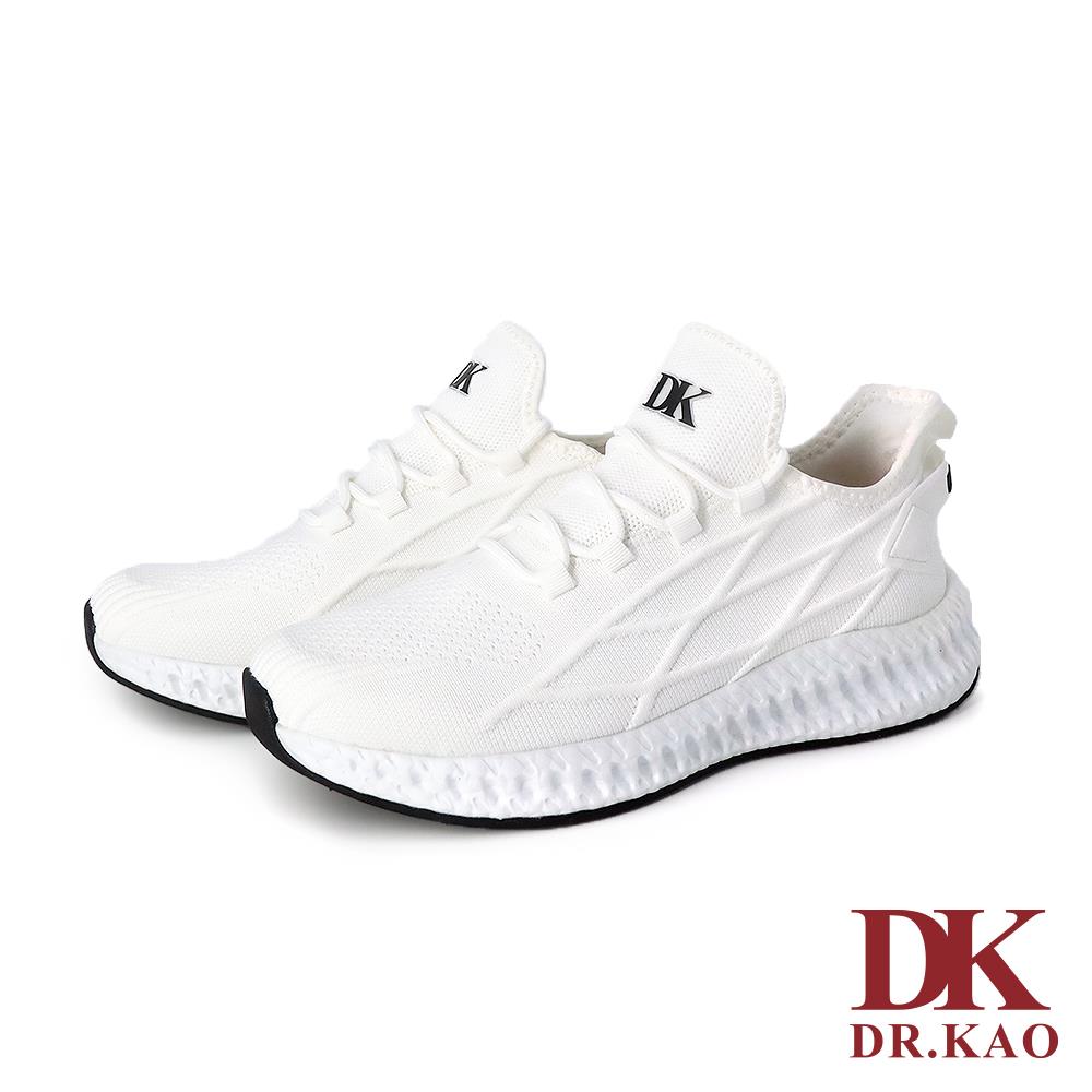 【DK 氣墊鞋】3D流線飛織氣墊男鞋 72-4201-50 白色