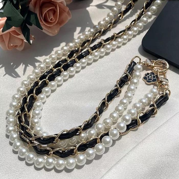 【DAYA】奢華珍珠雙層掛繩背帶組