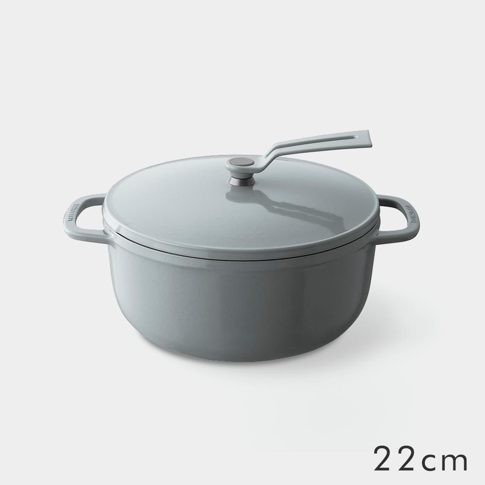 VERMICULAR 日本原裝琺瑯鑄鐵鍋OP2 22cm (牡蠣灰)
