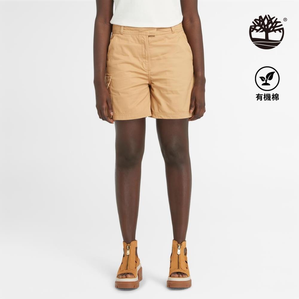 Timberland 女款淺小麥色工裝休閒短褲|A5P2PEH3