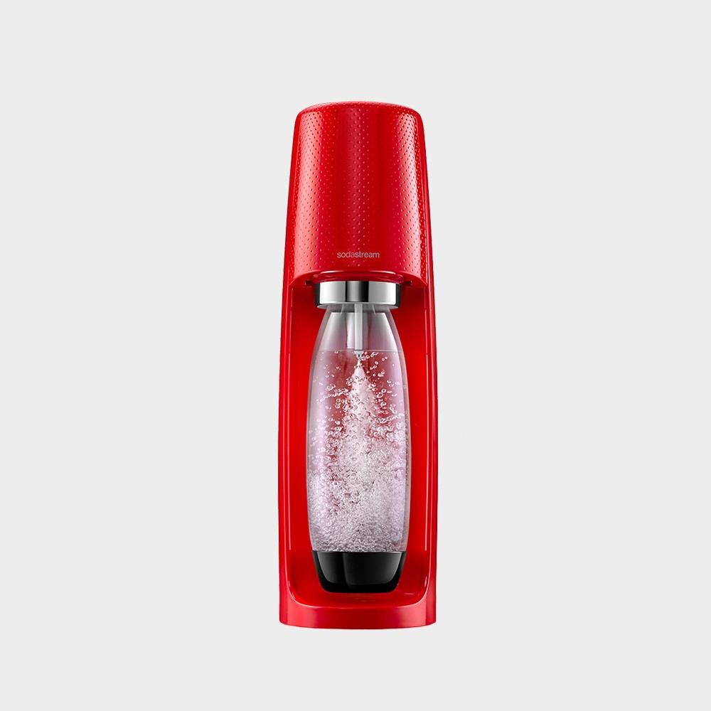 【限量福利品】SodaStream Spirit 自動扣瓶氣泡水機 (紅/黑)