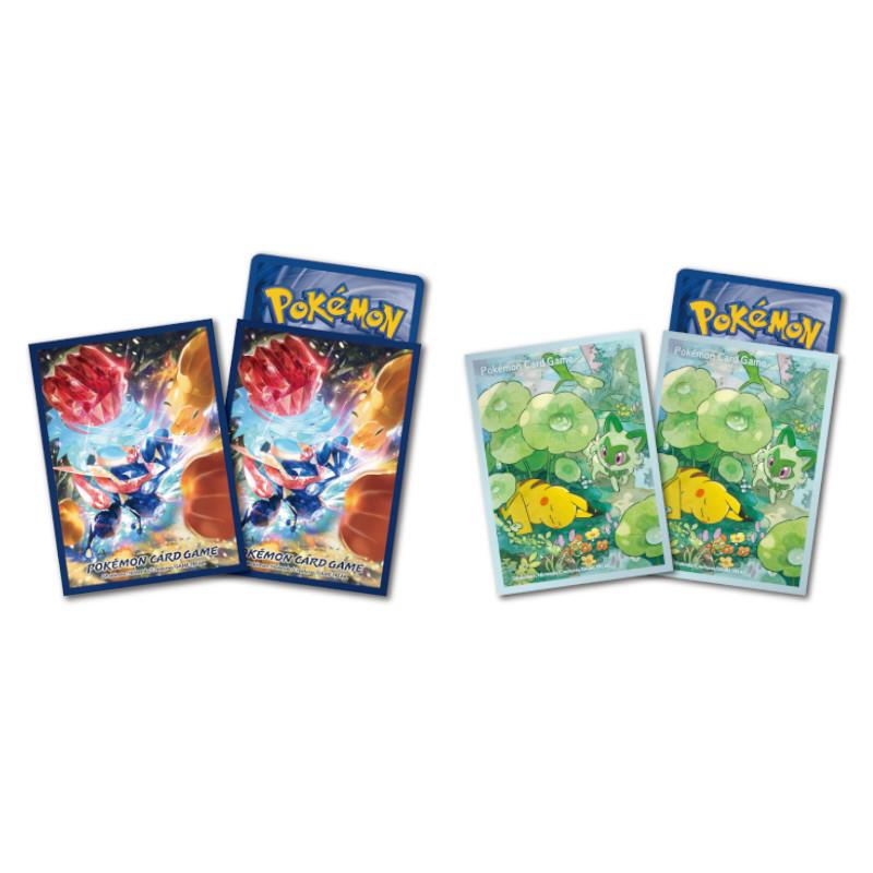 (限量)(日貨)POKEMON寶可夢 造型卡套-格鬥屬性太晶化 甲賀忍蛙+皮卡丘&新葉喵