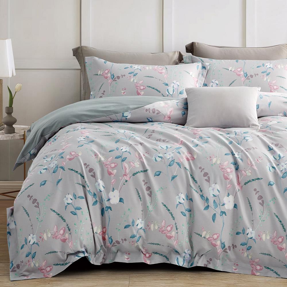 Miile美麗棉系列-淺草凝香 / 美國棉四件式薄被套床包枕套組
