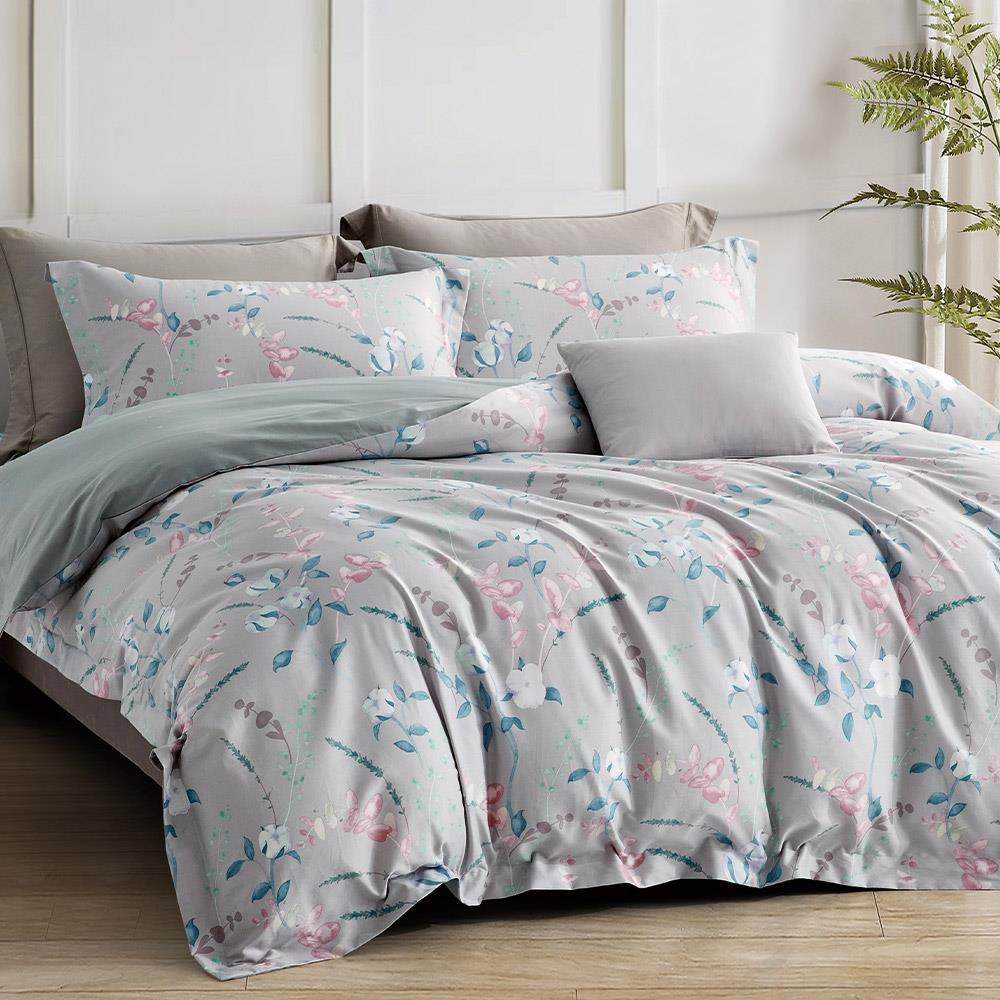 Miile美麗棉系列-淺草凝香 / 美國棉四件式兩用被床包枕套組