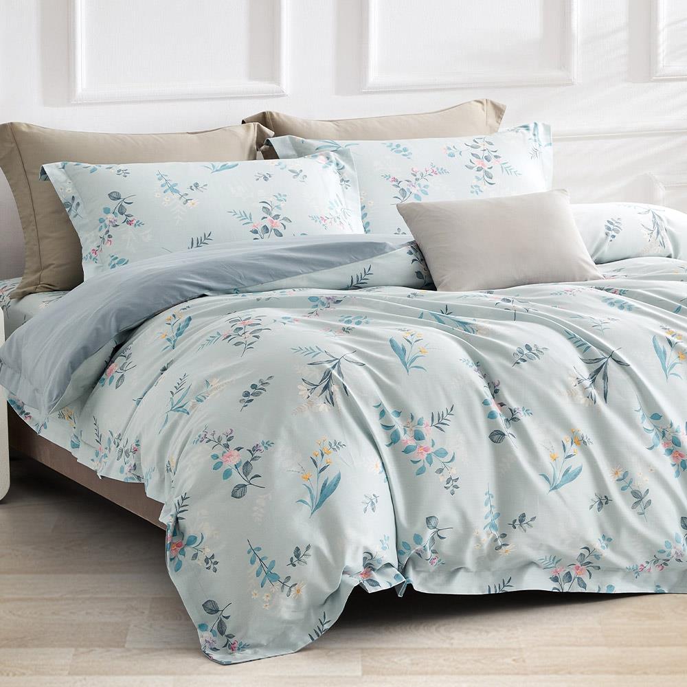 Miile美麗棉系列-欣香花語 / 美國棉四件式兩用被床包枕套組