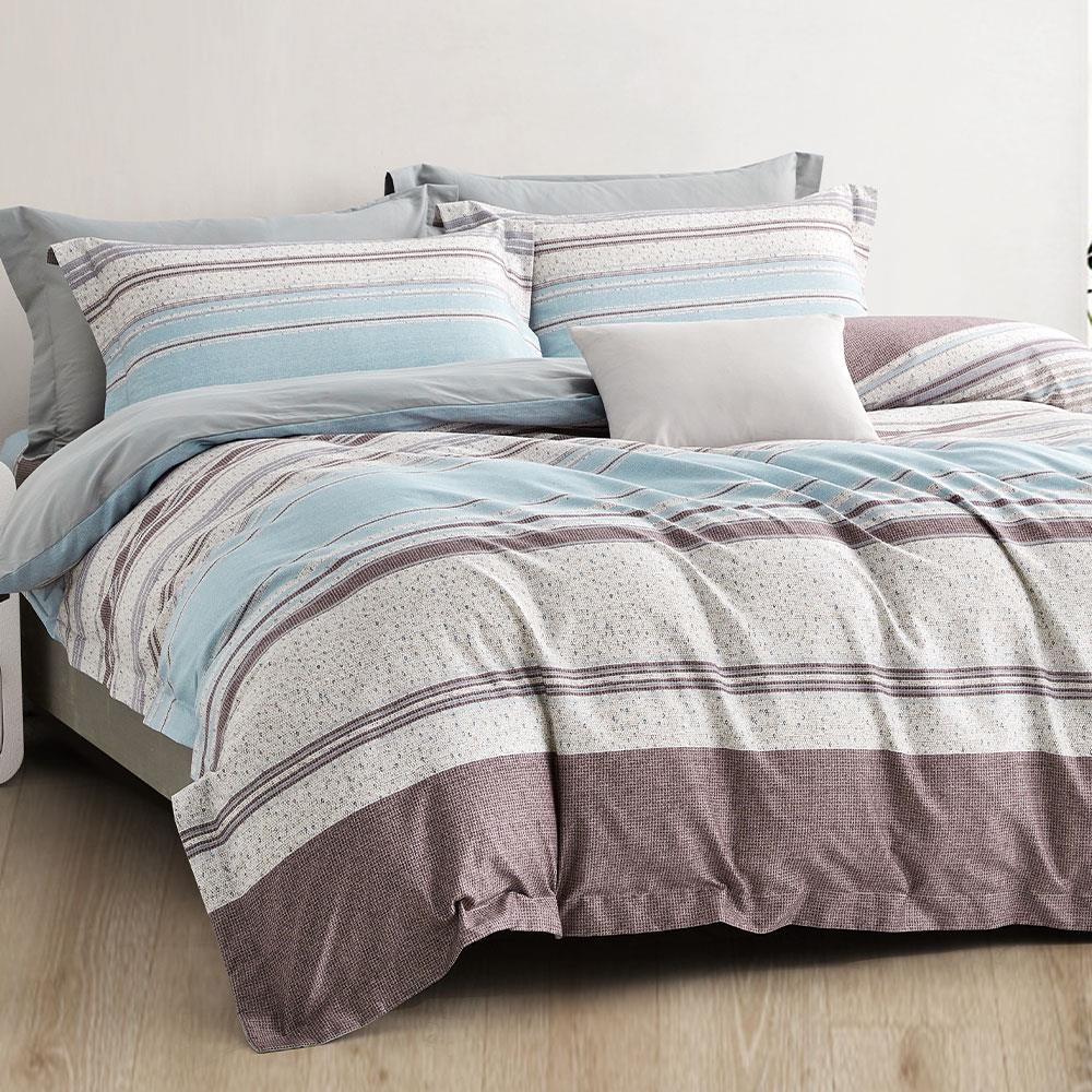 Miile美麗棉系列-簡約光年 / 美國棉四件式兩用被床包枕套組