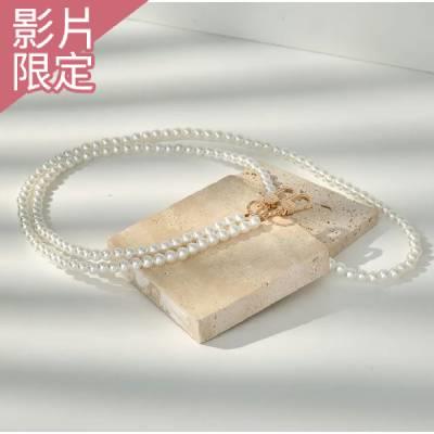 【TOYSELECT】BLAC 復古珍珠背帶掛鏈120cm（金扣） (影片商品)