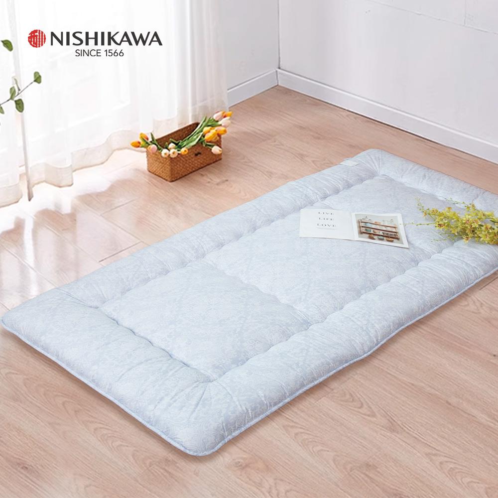 西川Nishikawa / 雙層羊毛紓壓床墊 單人100x210cm / 折疊床墊 / 薄床墊 / 榻榻米床墊 / 三層填充/ 羊毛填充