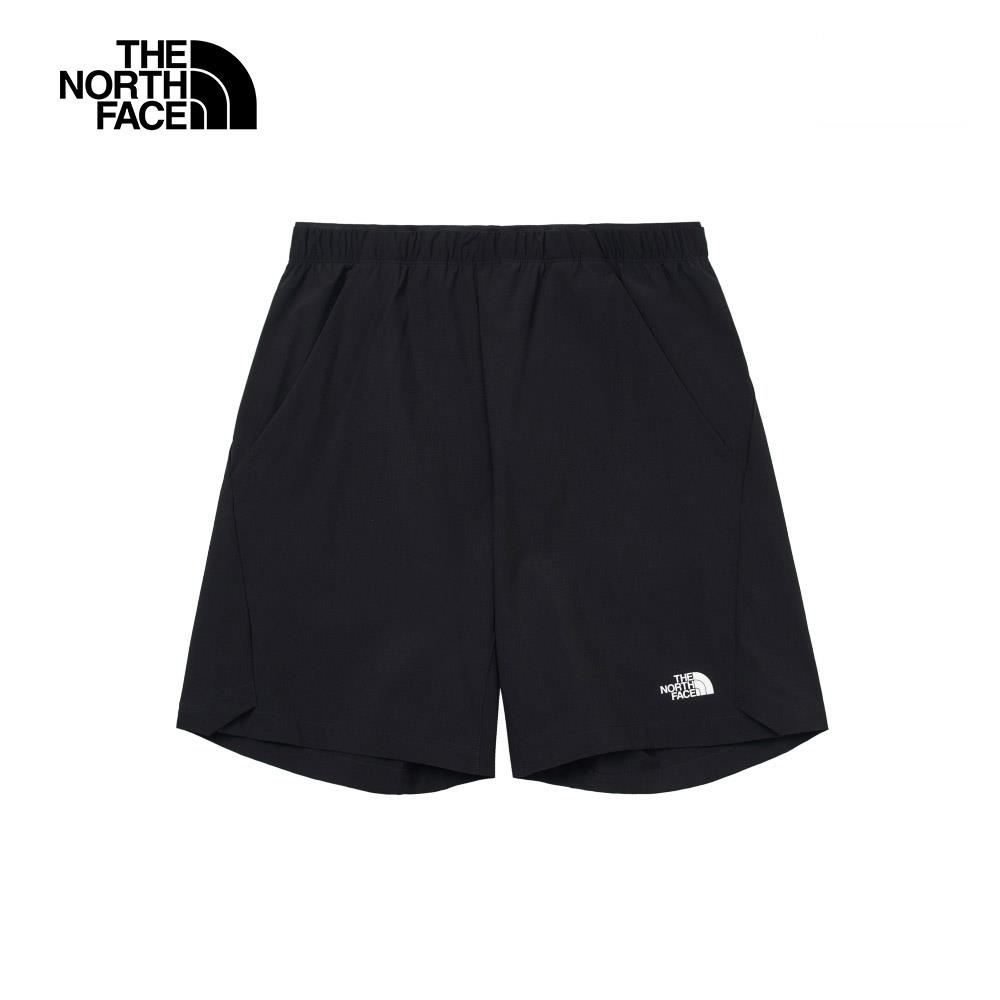 The North Face北面男款黑色防潑水可調節褲腰休閒短褲｜87W5JK3