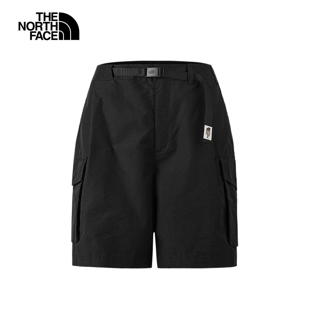 The North Face北面女款黑色防風防潑水休閒短褲｜87YKJK3