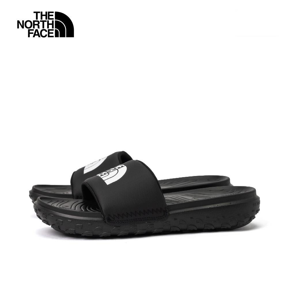 The North Face北面男款黑色品牌LOGO輕便拖鞋|8A90KX7