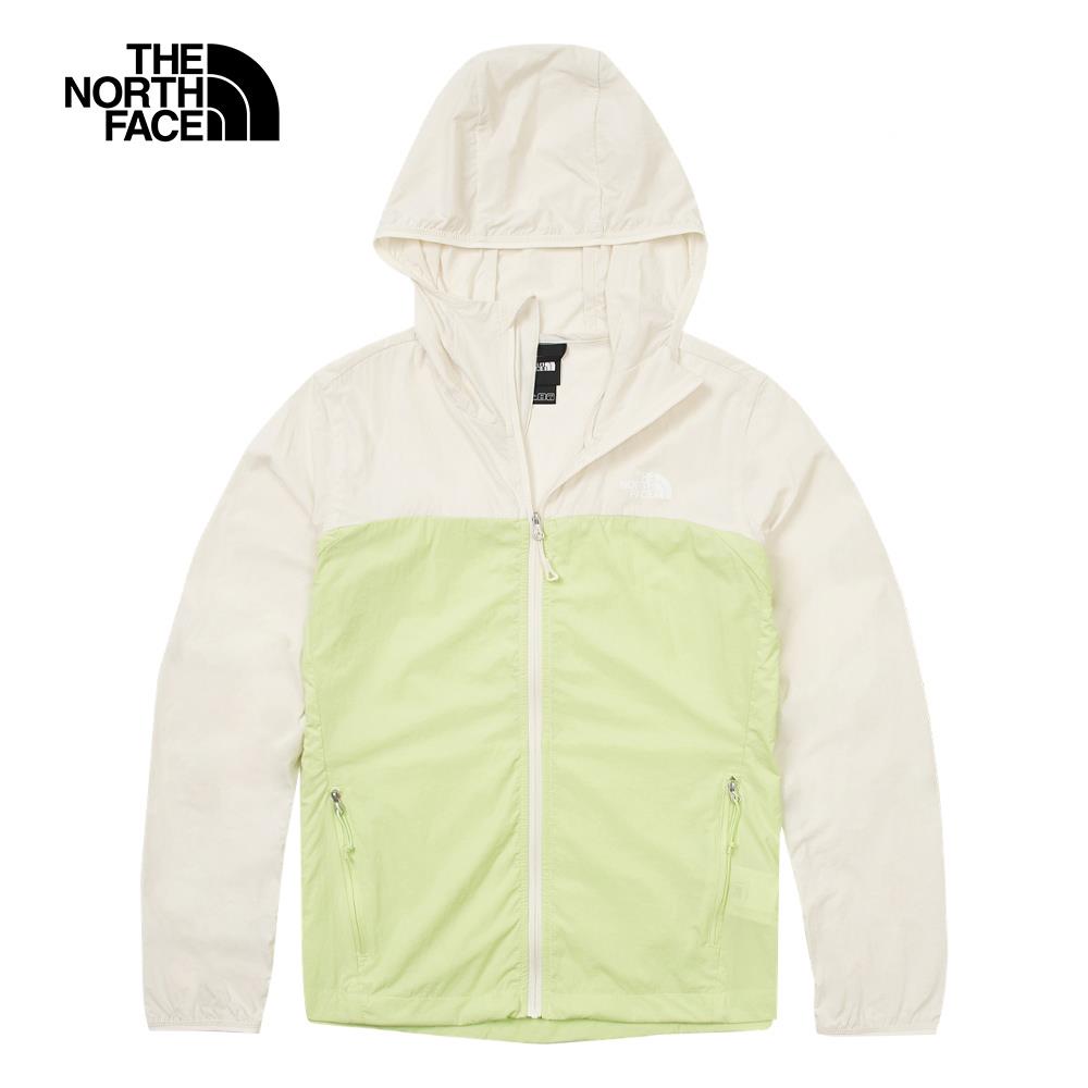 The North Face北面女款UPF綠色防曬涼感連帽外套｜87V0TOQ