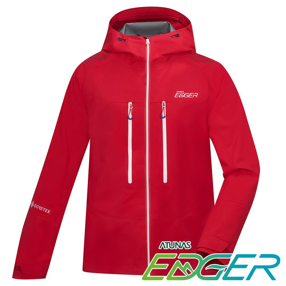 【EDGER】男款GORE-TEX  TR2/3L單件式防水外套/機能外套(A1GTFF01M紅/專業登山/專業衝鋒衣)