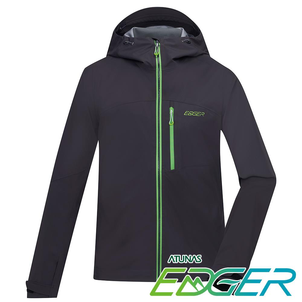 【EDGER】男款3L彈性防水外套/機能外套(A1GAFF01M碳黑/專業登山/專業衝鋒衣/防風雨)