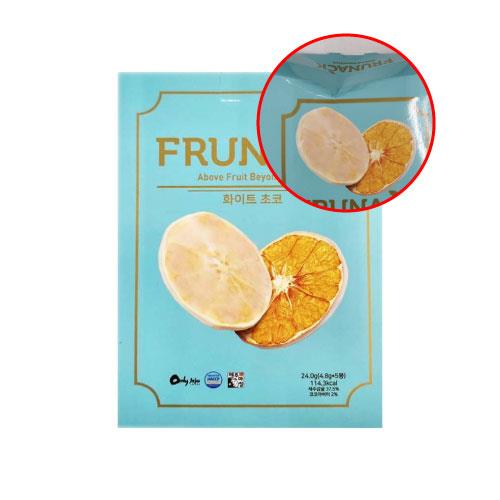 【NG良品】FRUNACK白巧克力風味柑橘片5入-I06303-