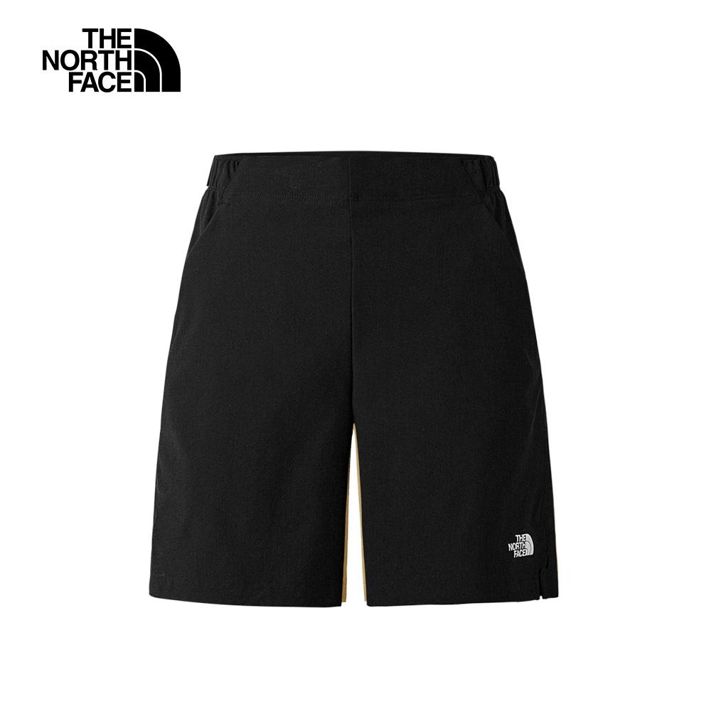 The North Face北面女款黑色防潑水舒適透氣休閒短褲｜87VQJK3