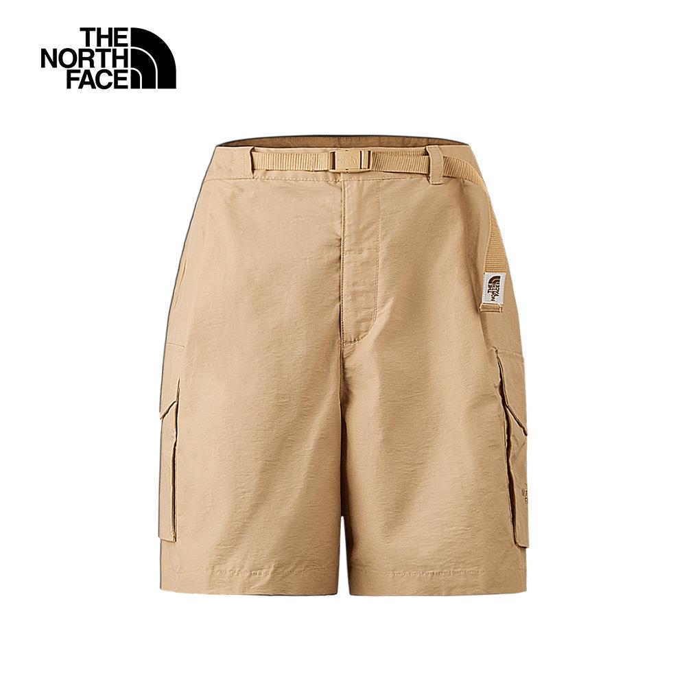 【零碼特降】The North Face北面女款卡其色防風防潑水可調節腰帶休閒短褲｜87YKLK5