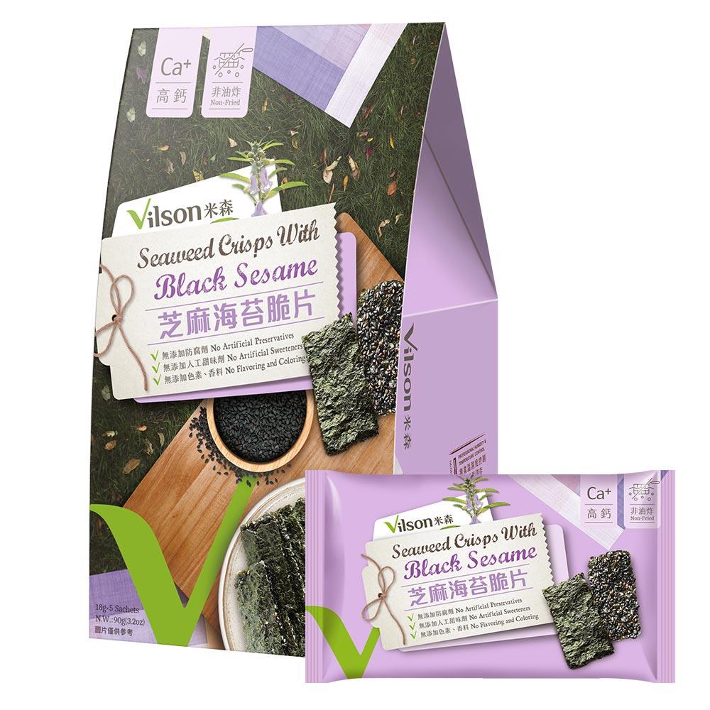 【米森 vilson】芝麻海苔脆片(18gx5包/盒)