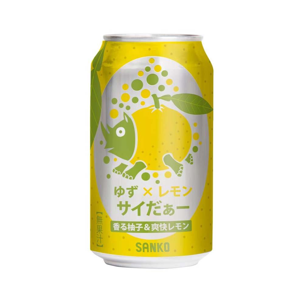 SANKO柚子X檸檬風味汽水350ml