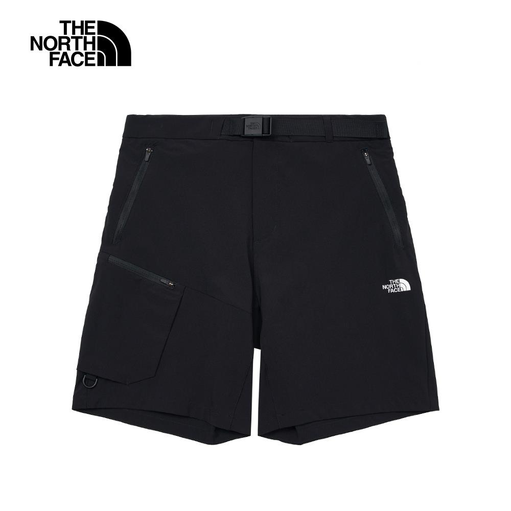 The North Face北面男款黑色吸濕排汗涼感透氣休閒短褲｜87W4JK3