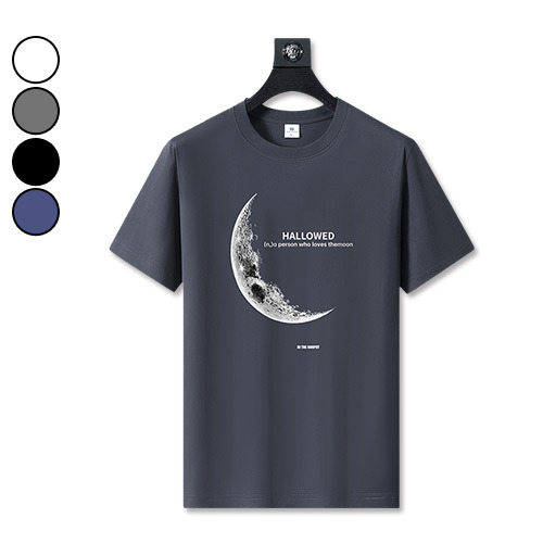 短T 半弦月LOGO圖案圓領短T 日系 韓系 美式 街頭 多色 潮流 加大尺碼 台灣出貨【NZ2JN2405】