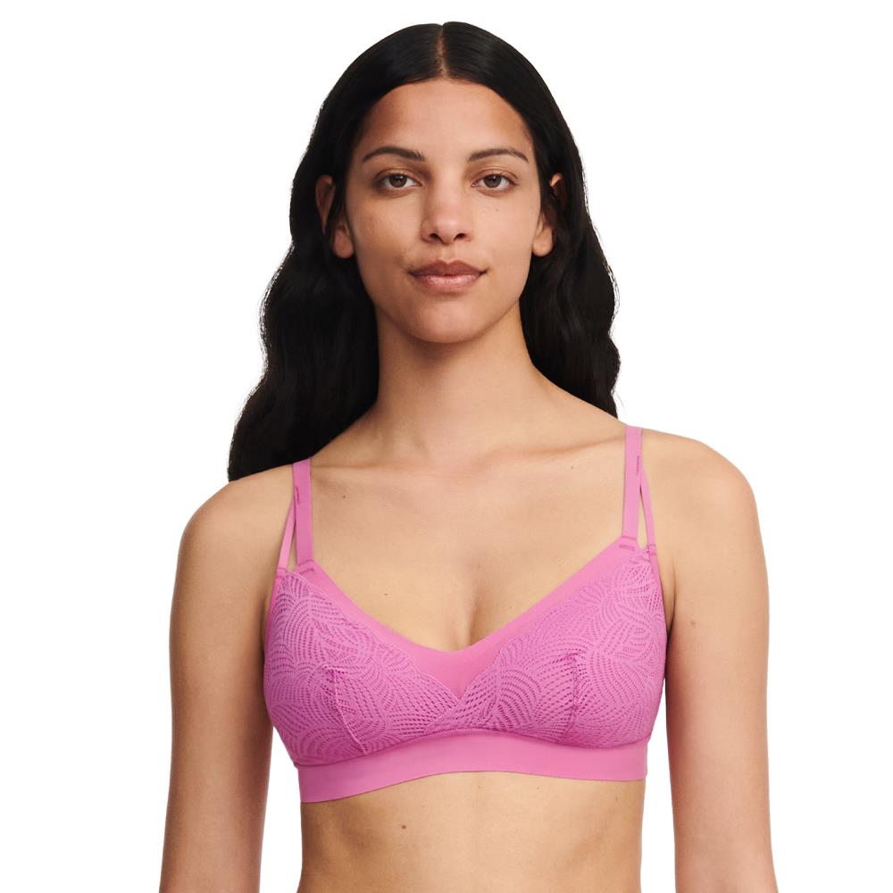 【Chantelle Lab】蕾絲雙肩帶無痕內衣>XS-XXL>粉紫玫瑰(11GQ9_0PD)【Soft Stretch】